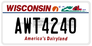 AWT4240  license plate in WI