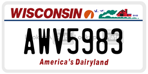 AWV5983  license plate in WI