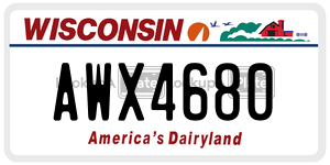 AWX4680  license plate in WI