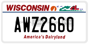 AWZ2660  license plate in WI