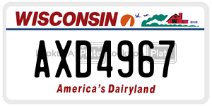 AXD4967  license plate in WI