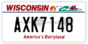 AXK7148  license plate in WI