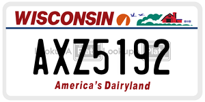 AXZ5192  license plate in WI