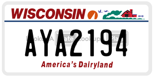 AYA2194  license plate in WI