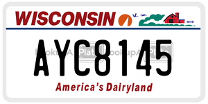 AYC8145 license plate in Wisconsin