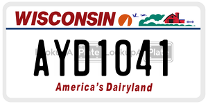 AYD1041 license plate in Wisconsin