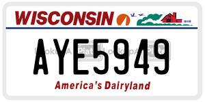 AYE5949  license plate in WI