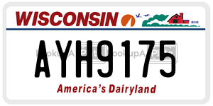 AYH9175  license plate in WI