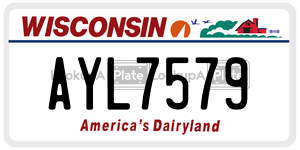 AYL7579  license plate in WI
