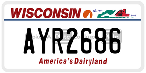AYR2686  license plate in WI