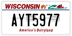 AYT5977  license plate in WI