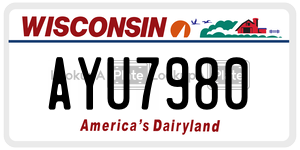 AYU7980  license plate in WI