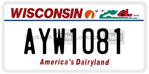 AYW1081  license plate in WI