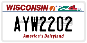 AYW2202  license plate in WI