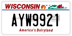 AYW9921  license plate in WI