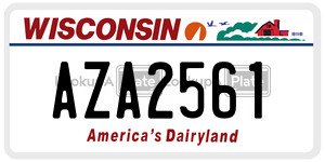 AZA2561  license plate in WI
