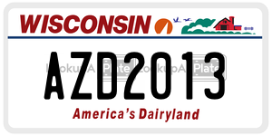 AZD2013  license plate in WI