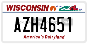 AZH4651  license plate in WI