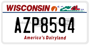 AZP8594  license plate in WI
