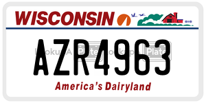 AZR4963  license plate in WI