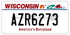 AZR6273  license plate in WI