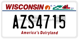 AZS4715  license plate in WI