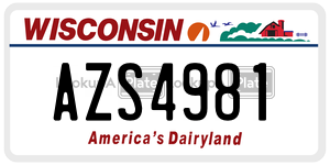 AZS4981  license plate in WI
