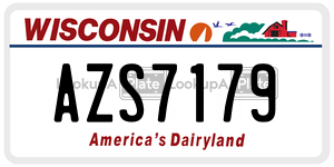 AZS7179  license plate in WI