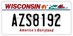 AZS8192  license plate in WI