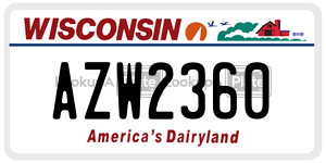 AZW2360  license plate in WI