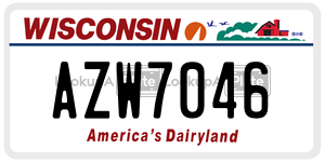 AZW7046  license plate in WI