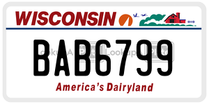 BAB6799 license plate in Wisconsin