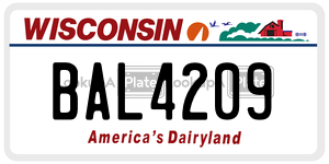 BAL4209  license plate in WI