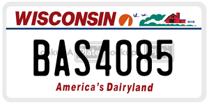 BAS4085  license plate in WI