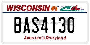 BAS4130  license plate in WI