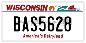 BAS5628  license plate in WI
