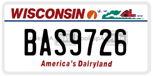 BAS9726  license plate in WI