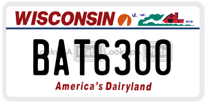 BAT6300  license plate in WI
