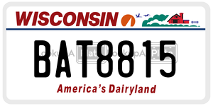 BAT8815  license plate in WI