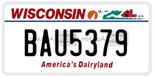 BAU5379  license plate in WI