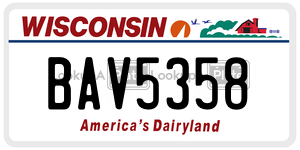 BAV5358  license plate in WI