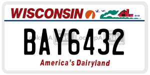 BAY6432  license plate in WI