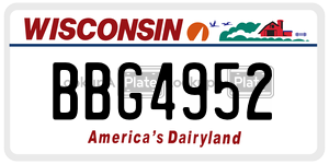 BBG4952  license plate in WI