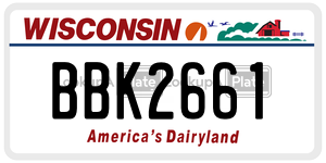 BBK2661  license plate in WI