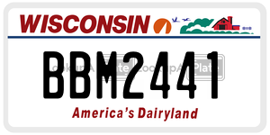 BBM2441  license plate in WI