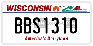 BBS1310  license plate in WI