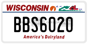 BBS6020  license plate in WI
