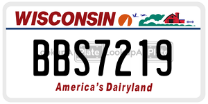 BBS7219  license plate in WI