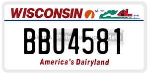 BBU4581  license plate in WI