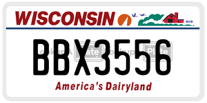 BBX3556  license plate in WI
